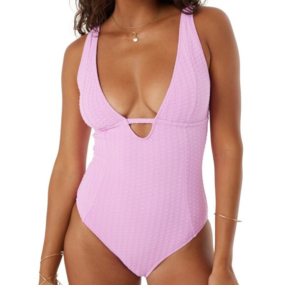 Roxy Juniors' Haleiwa Plunge-Neckline One-Piece Swimsuit - Picture 1 of 11